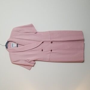 💥Vintage Lois Snyder Dani Max Petite Pink DoubleBreasted Accent Dress 10P